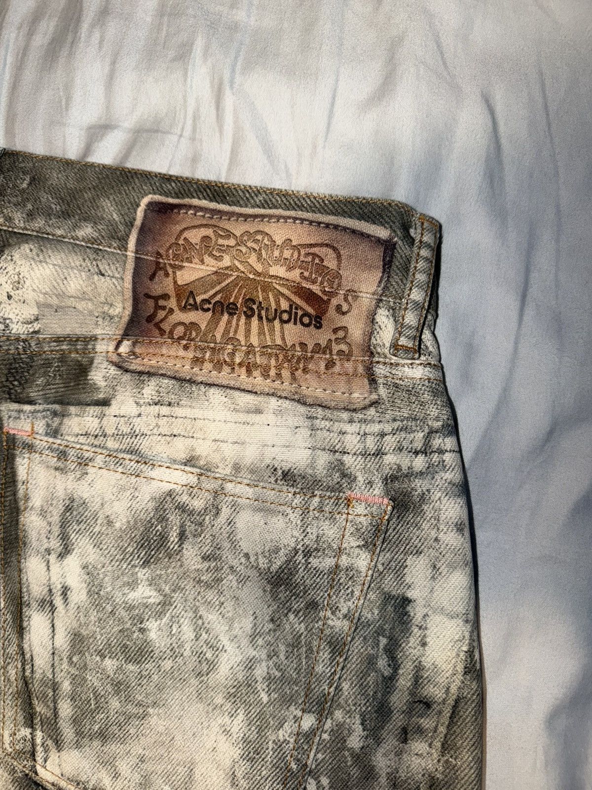 Acne Studios Acne Studios 1981 Cold Grey Trompe L'Oeil Jeans Size US 34 / EU 50 - 3 Thumbnail