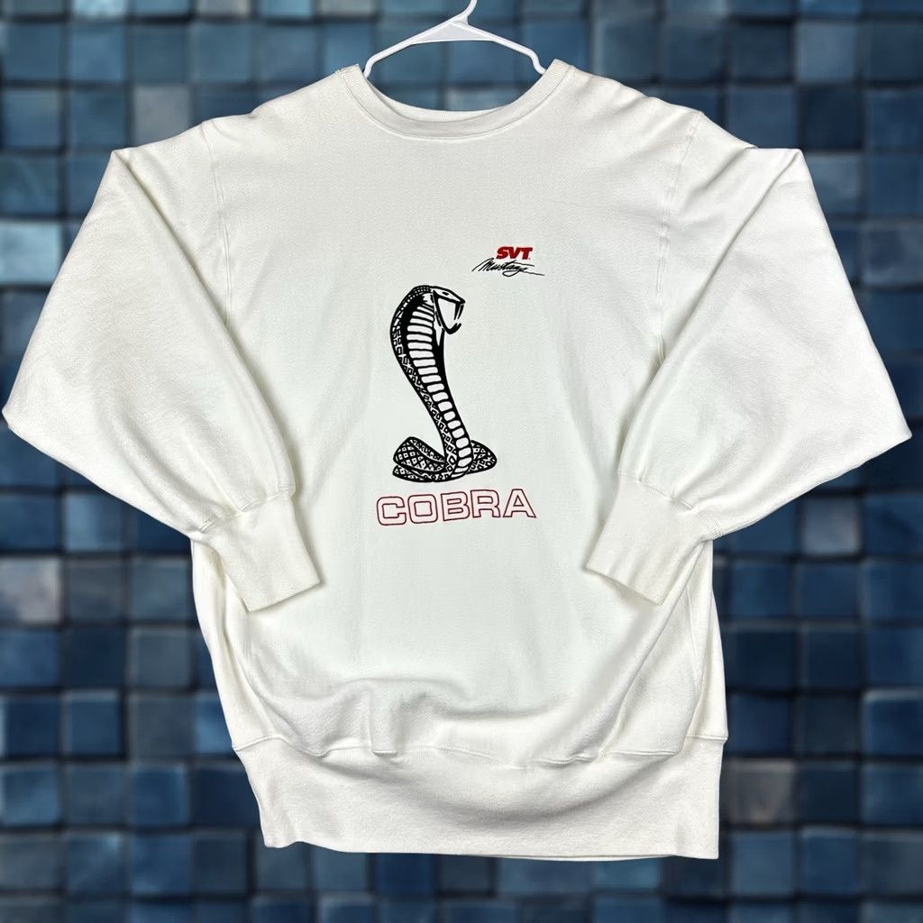 Champion VINTAGE Champion Sweatshirt Men 2XL White Logo 90s Pullover Heavyweight Fleece Cotton Blend 90s Theme Racing Size US XXL / EU 58 / 5 - 1 Thumbnail