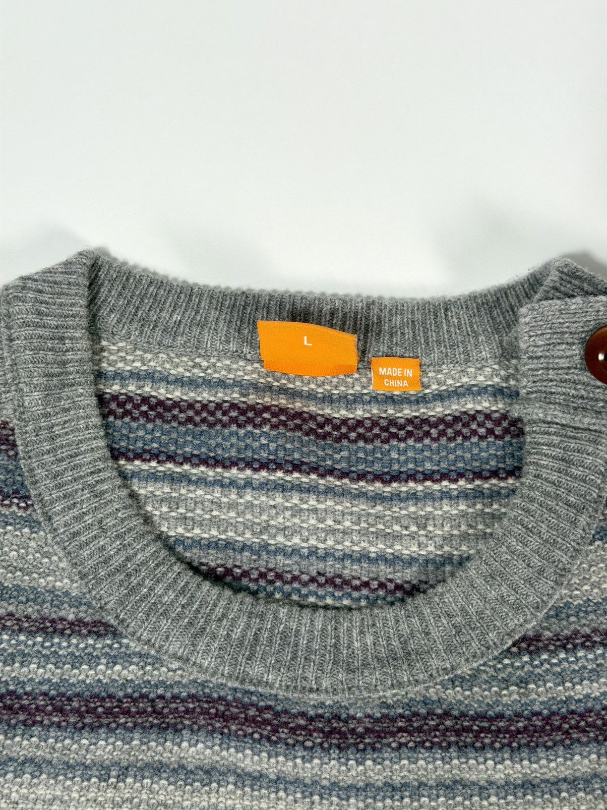Hugo Boss Hugo Boss Orange Label Button Shoulder Sweater Size US L / EU 52-54 / 3 - 5 Thumbnail