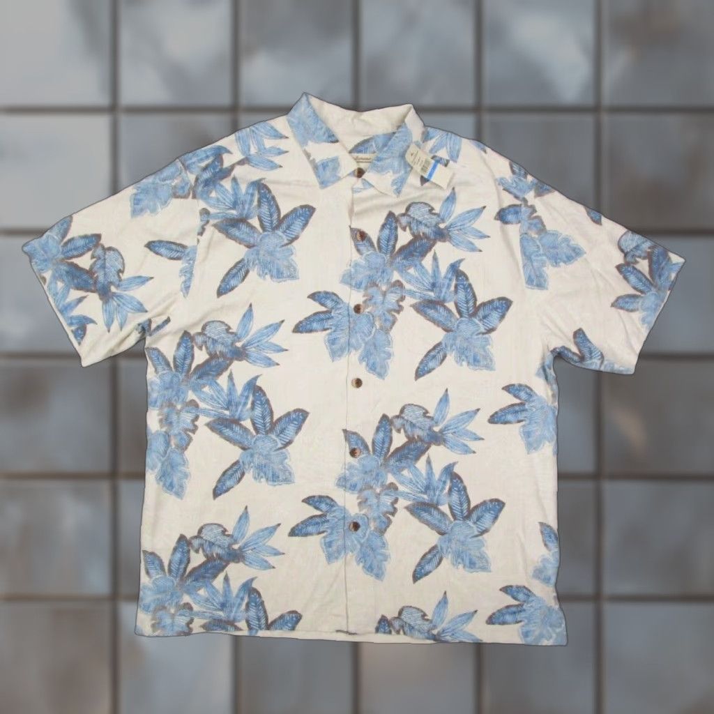 Tommy Bahama Tommy Bahama Shirt Mens XL Blue Silk Button-Up Hawaiian Villa Verona Size US XL / EU 56 / 4 - 1 Thumbnail