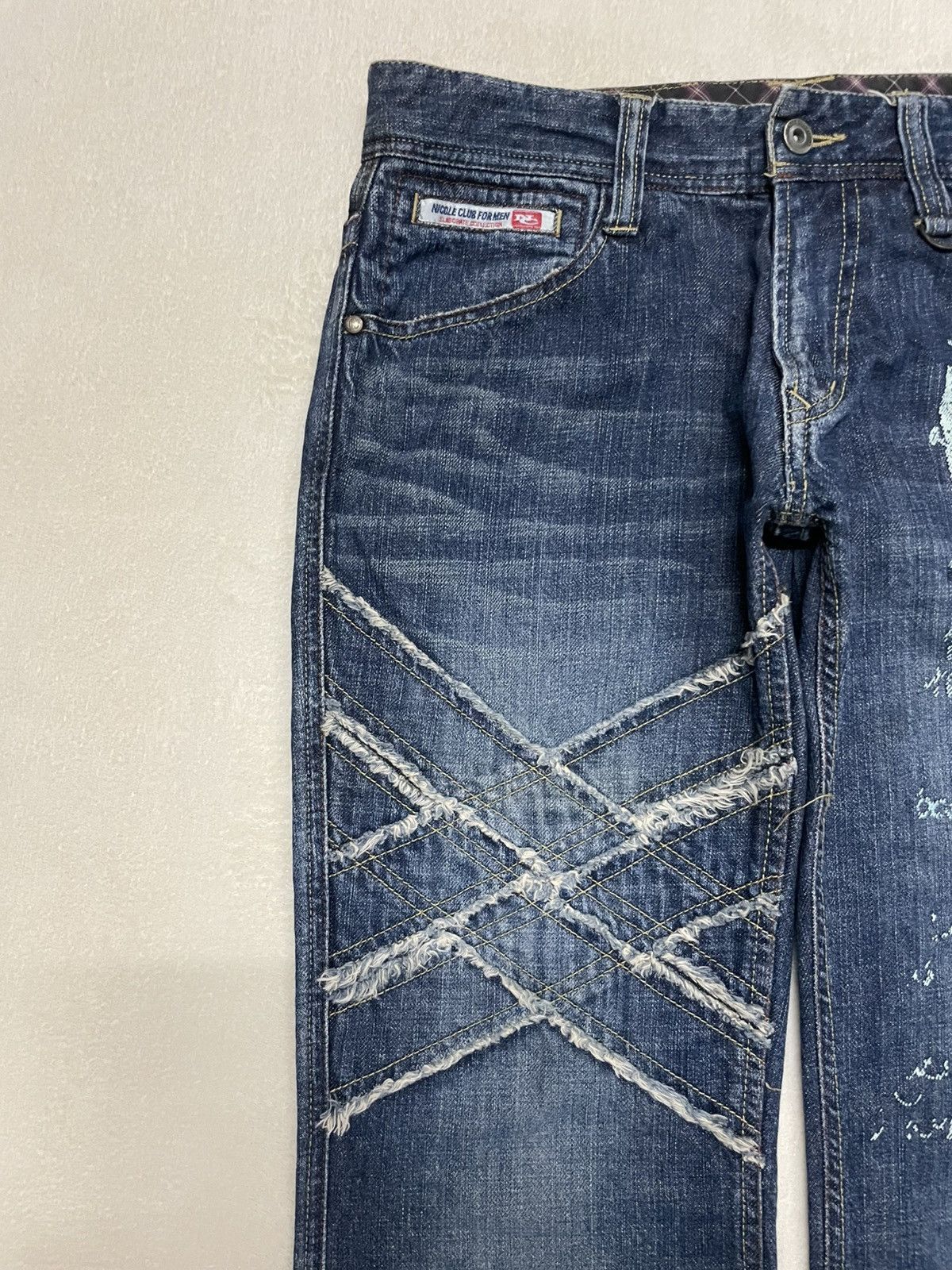 Japanese Brand Vintage Nicole Club Boot Cut Denim Jeans Size US 31 - 5 Thumbnail