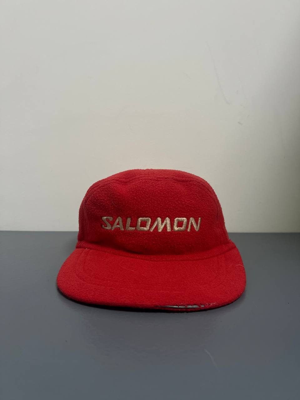 Salomon Vintage Salomon Fleece Cap Outdoor Hat Travel Red Unisex Size ONE SIZE - 1 Thumbnail