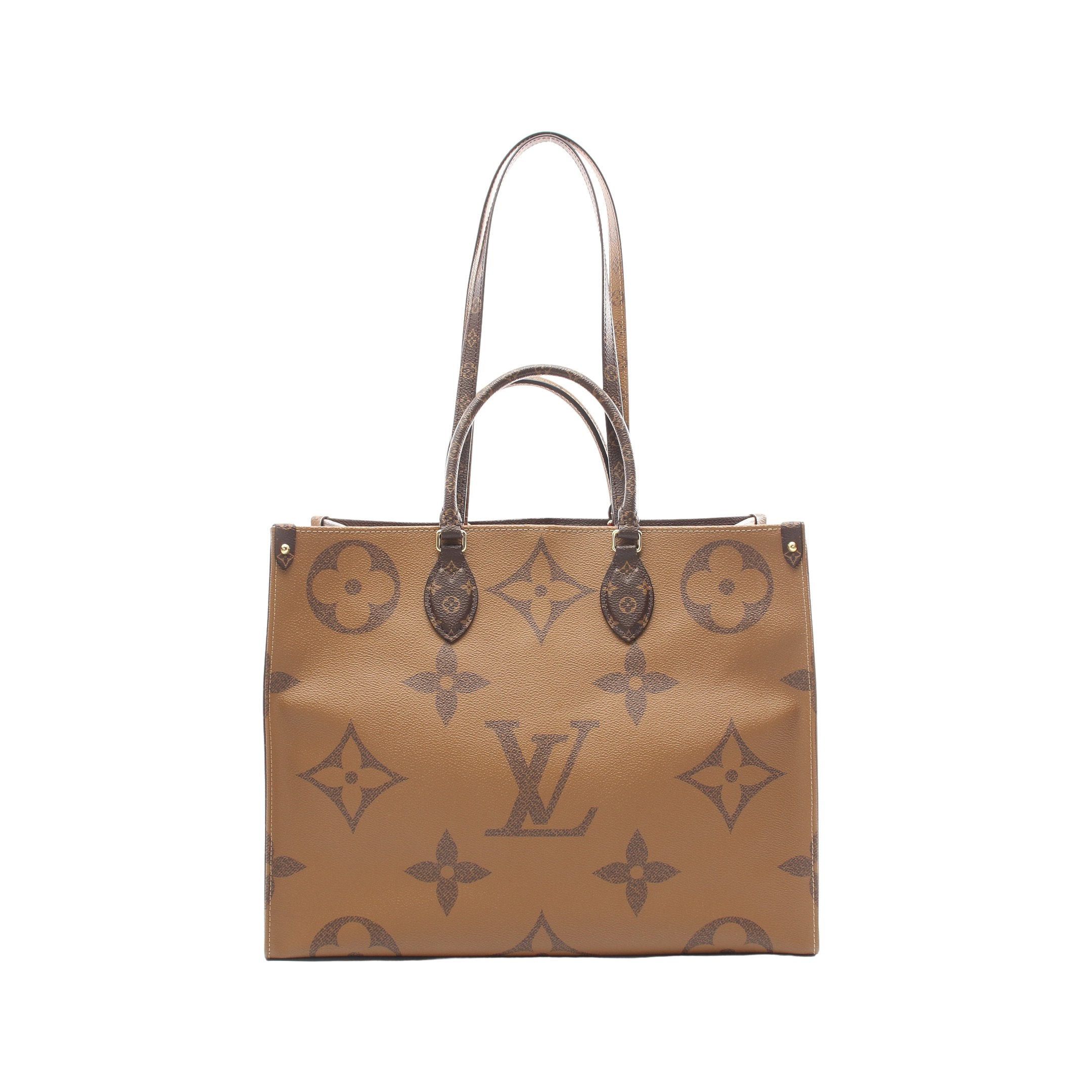 Louis Vuitton Louis Vuitton On-The-Go Gm Monogram Giant Reverse Shoulder Bag Tote Brown Beige Size ONE SIZE - 1 Thumbnail