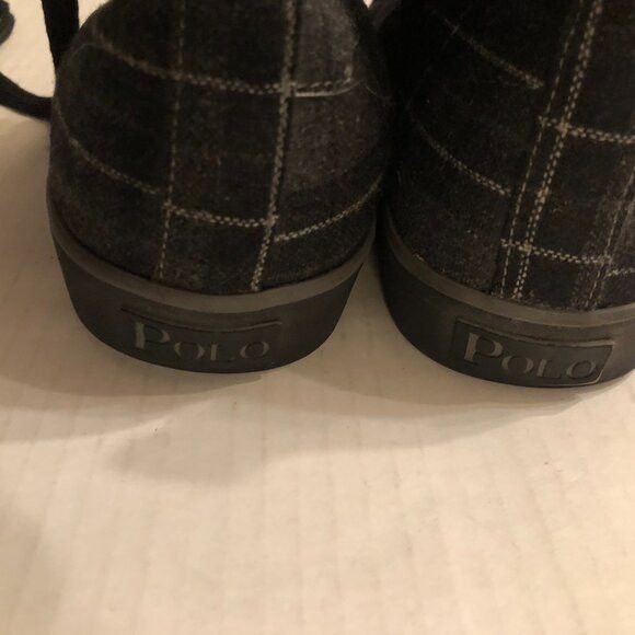 Polo Ralph Lauren POLO RALPH LAUREN MEN'S BLACK HIGH TOP SNEAKERS SIZE: 9.5D Size US 9.5 / EU 42-43 - 10 Thumbnail