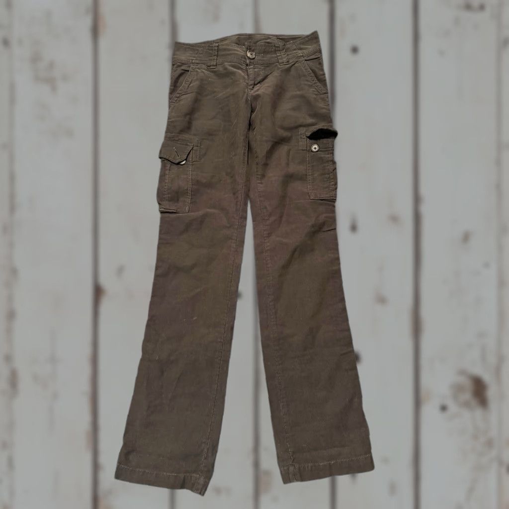 James Perse VINTAGE James Perse Los Angeles Pants Corduroy Cotton Cargo Detail Drawstring Black 27 Womens Size 27" / US 4 / IT 40 - 1 Thumbnail