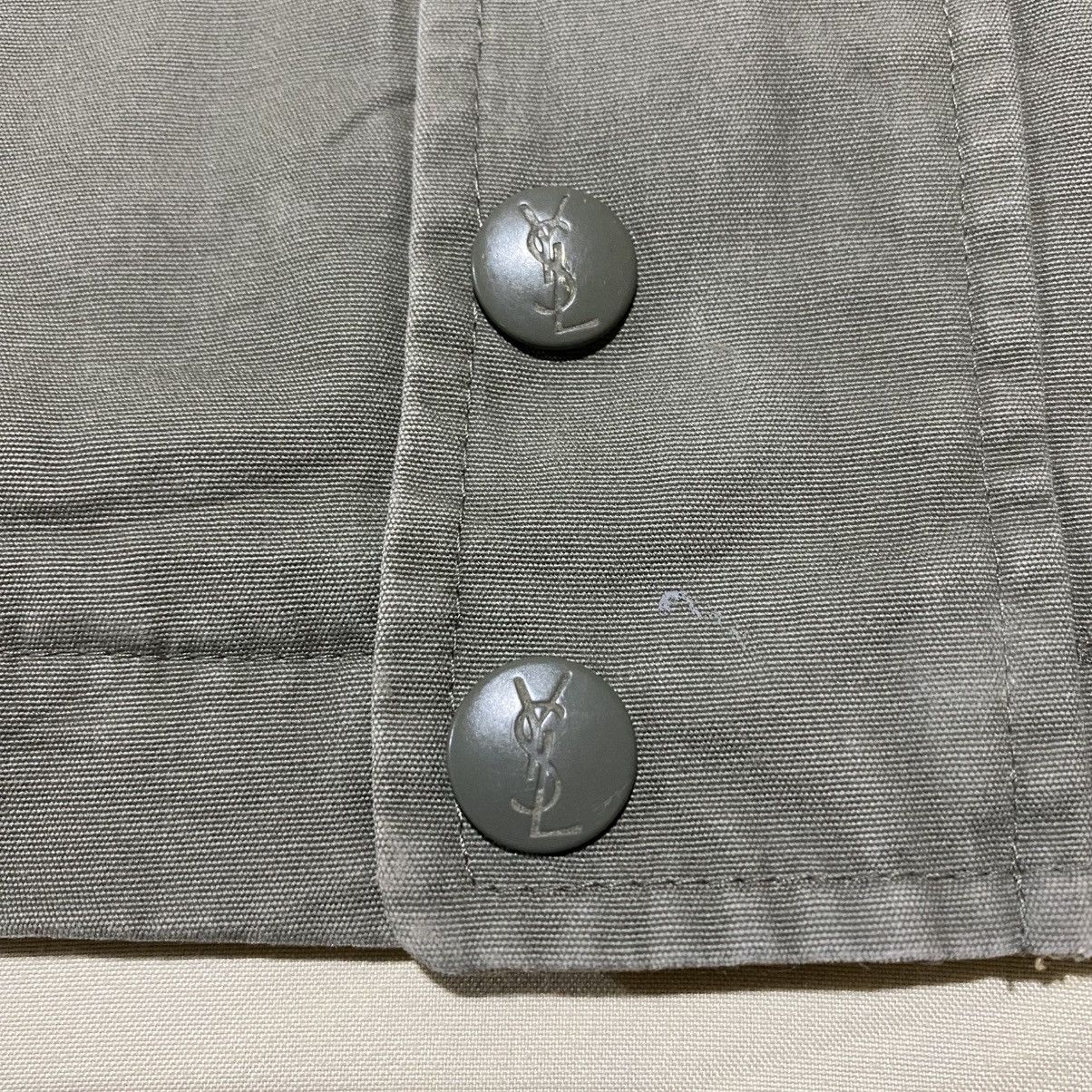 Yves Saint Laurent Vintage Yves Saint Laurent Big Logo Charcoal Jacket Size US L / EU 52-54 / 3 - 4 Thumbnail