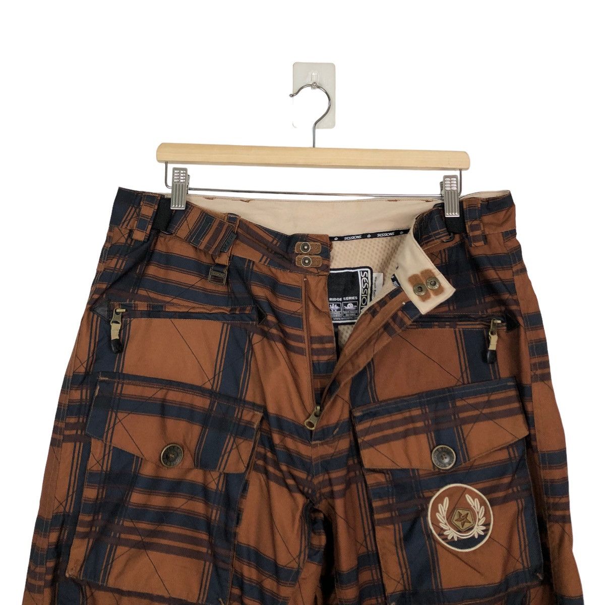Japanese Brand 🔥VINTAGE RECCO SKI PANTS MULTI POCKET TARTAN DESIGN Size US 34 / EU 50 - 7 Thumbnail