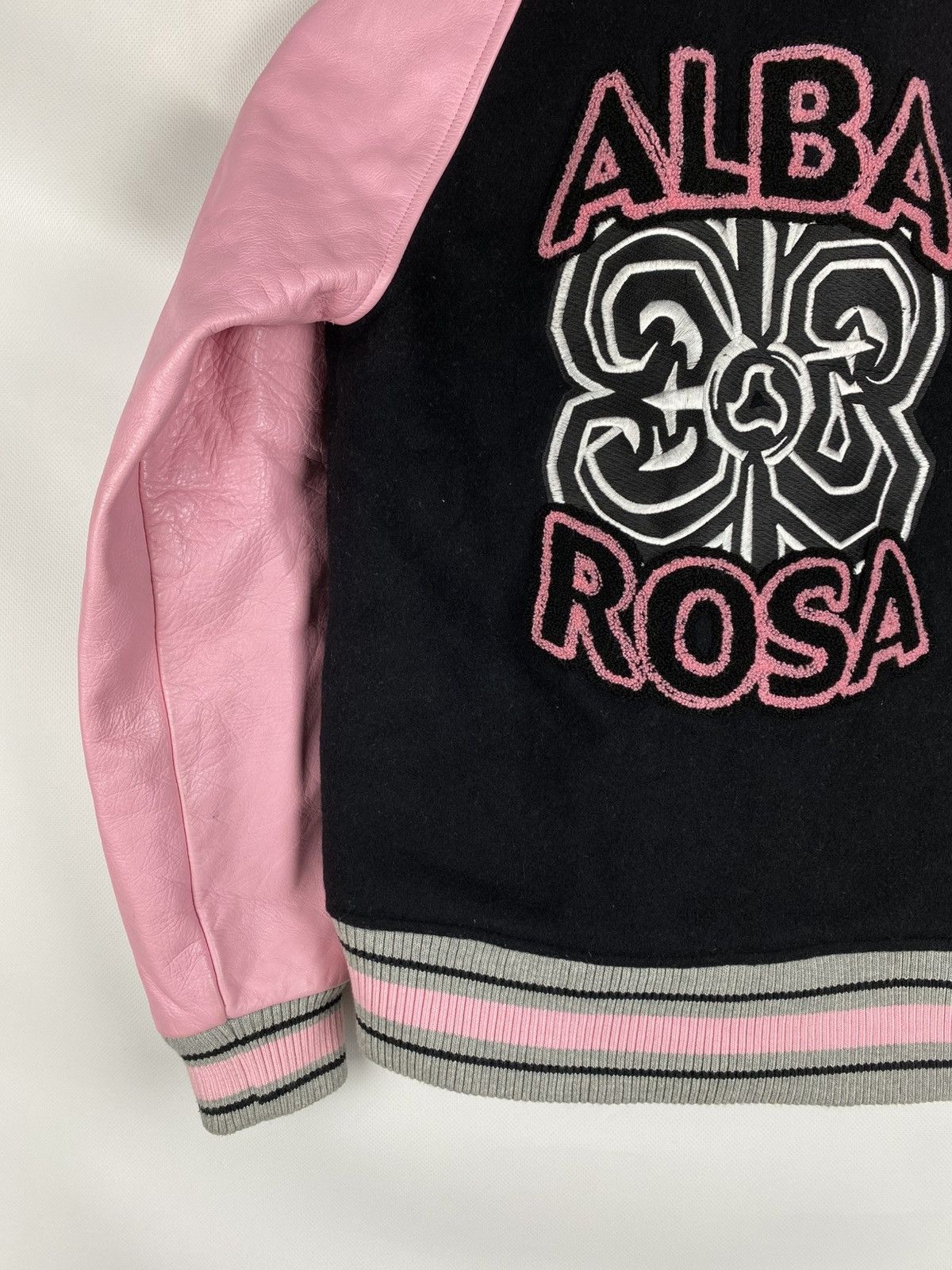 Japanese Brand Alba Rosa My Tane varsity leather / wool bomber jacket Size S / US 4 / IT 40 - 19 Thumbnail