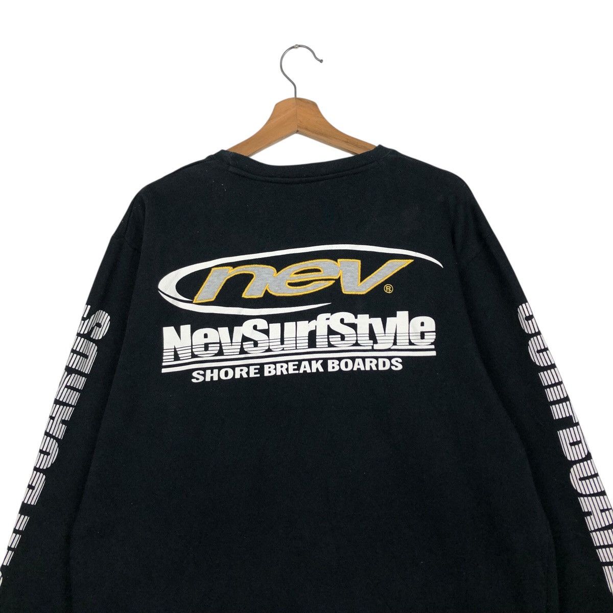 Vintage 📌Vintage Sweatshirt Nev Surf Style Shore Break Boards Size US L / EU 52-54 / 3 - 10 Thumbnail