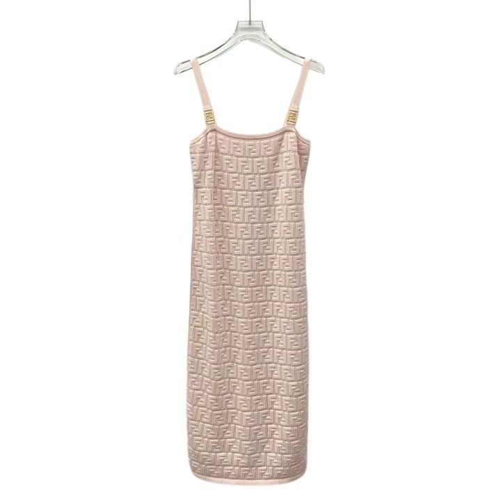 Fendi Fendi Logo Camisole Knit Dress Size S / US 4 / IT 40 - 1 Thumbnail