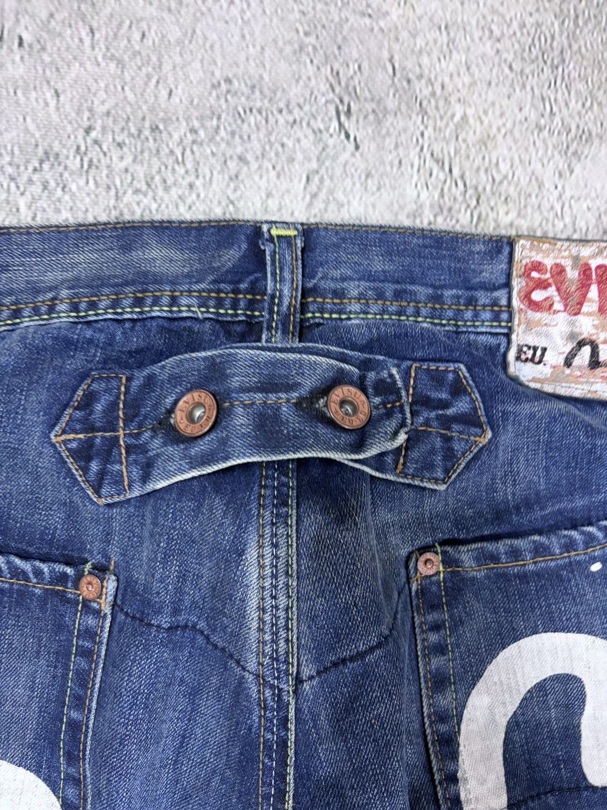 Evisu Evisu EU ED jeans vintage denim pants cargo navy blue Y2K Size US 31 - 4 Thumbnail