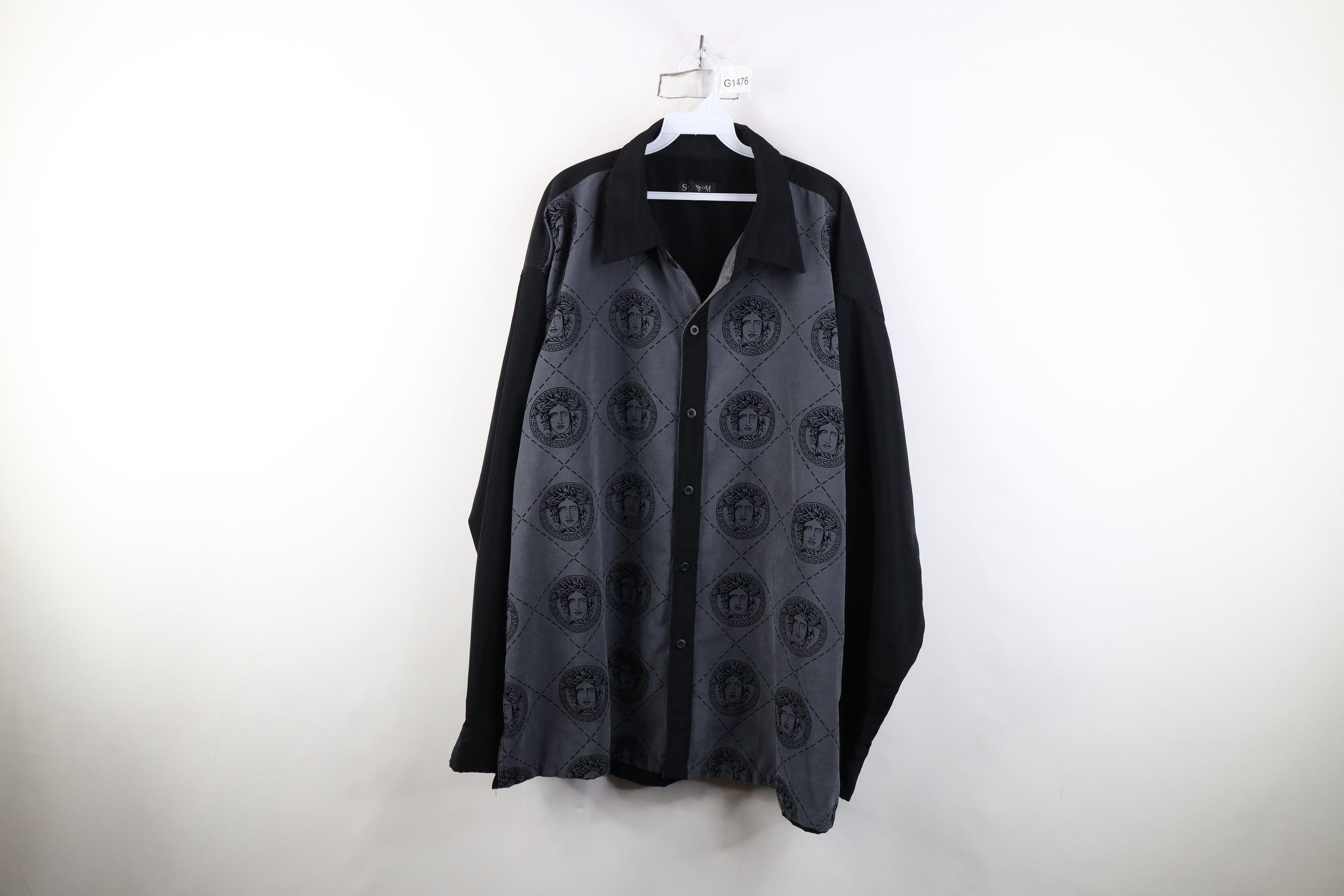 Vintage 90s Y2K Streetwear Medusa Head Collared Button Shirt