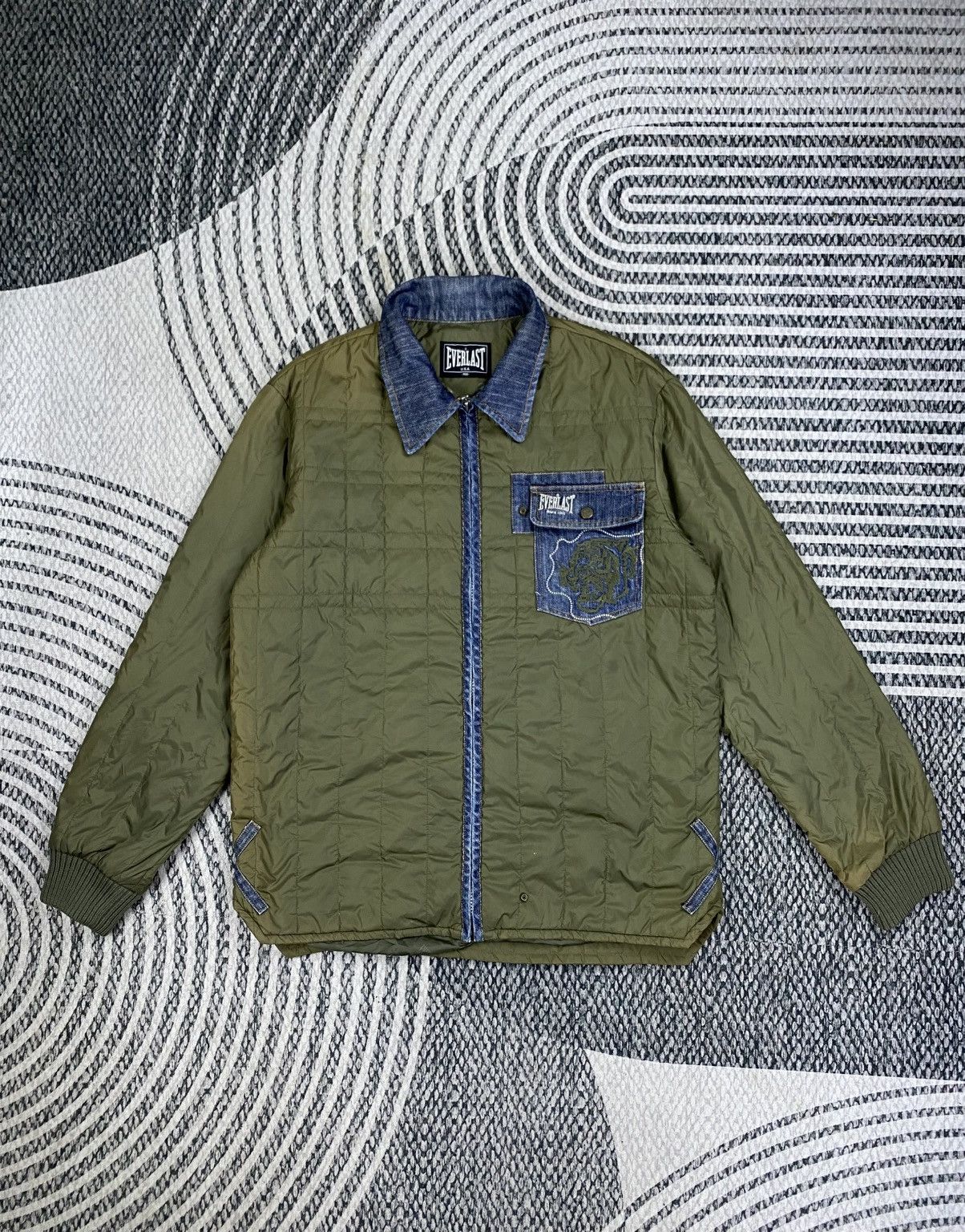 Everlast Vintage Everlast Puffer Quilted Green Zip-Up Jacket Size US M / EU 48-50 / 2 - 1 Thumbnail