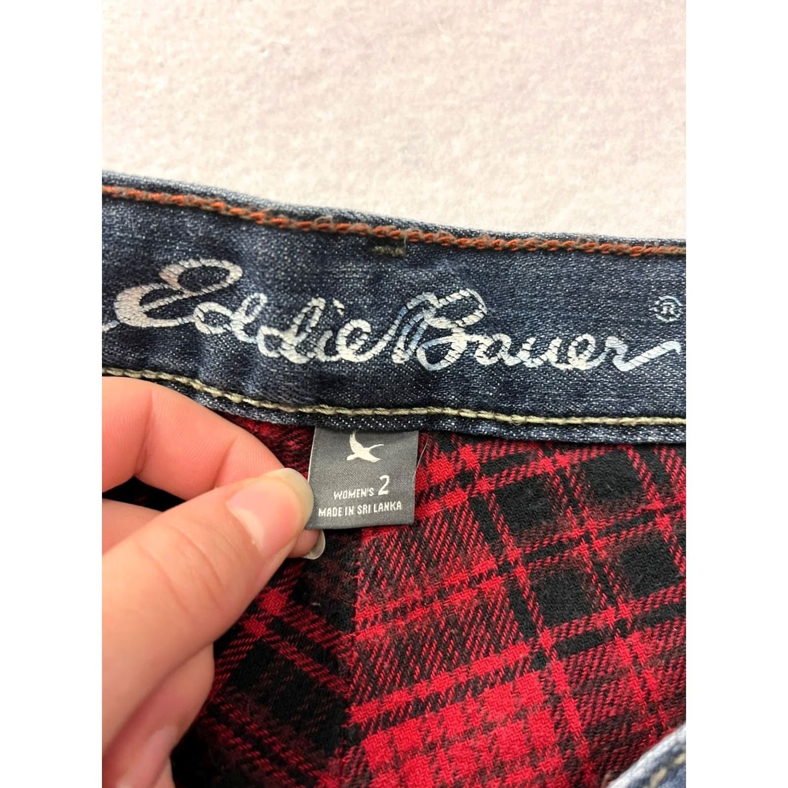 Eddie Bauer VINTAGE Eddie Bauer Womens Jeans Flannel-Lined Blues Straight 2 Womens Boys Girls Mens Not Applicable Size 26" / US 2 / IT 38 - 3 Thumbnail