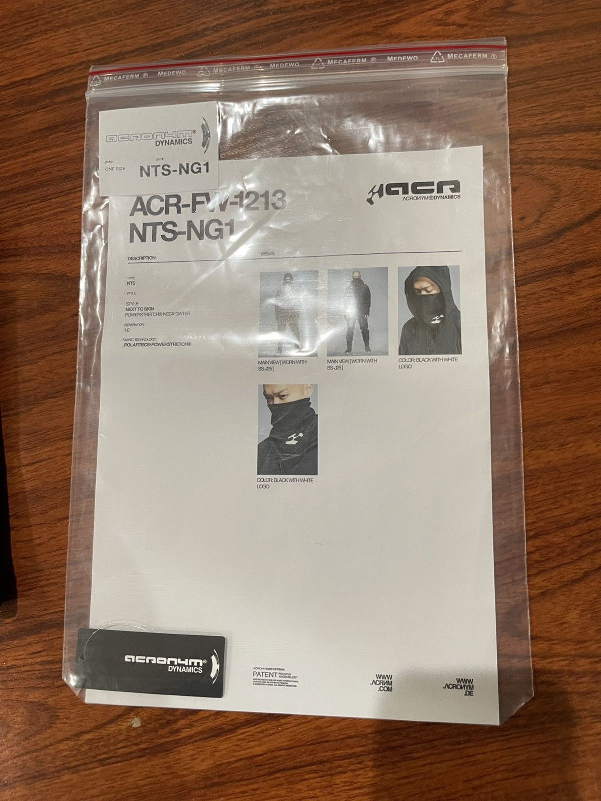 Acronym NG1-PS Neck Gaiter FW1213 Black Polartec Size ONE SIZE - 7 Thumbnail