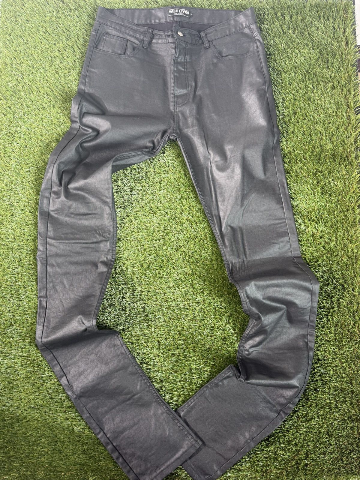 Other Vale Lives Black Waxed Coated Denim Jeans Size 38 Size US 38 / EU 54 - 1 Thumbnail