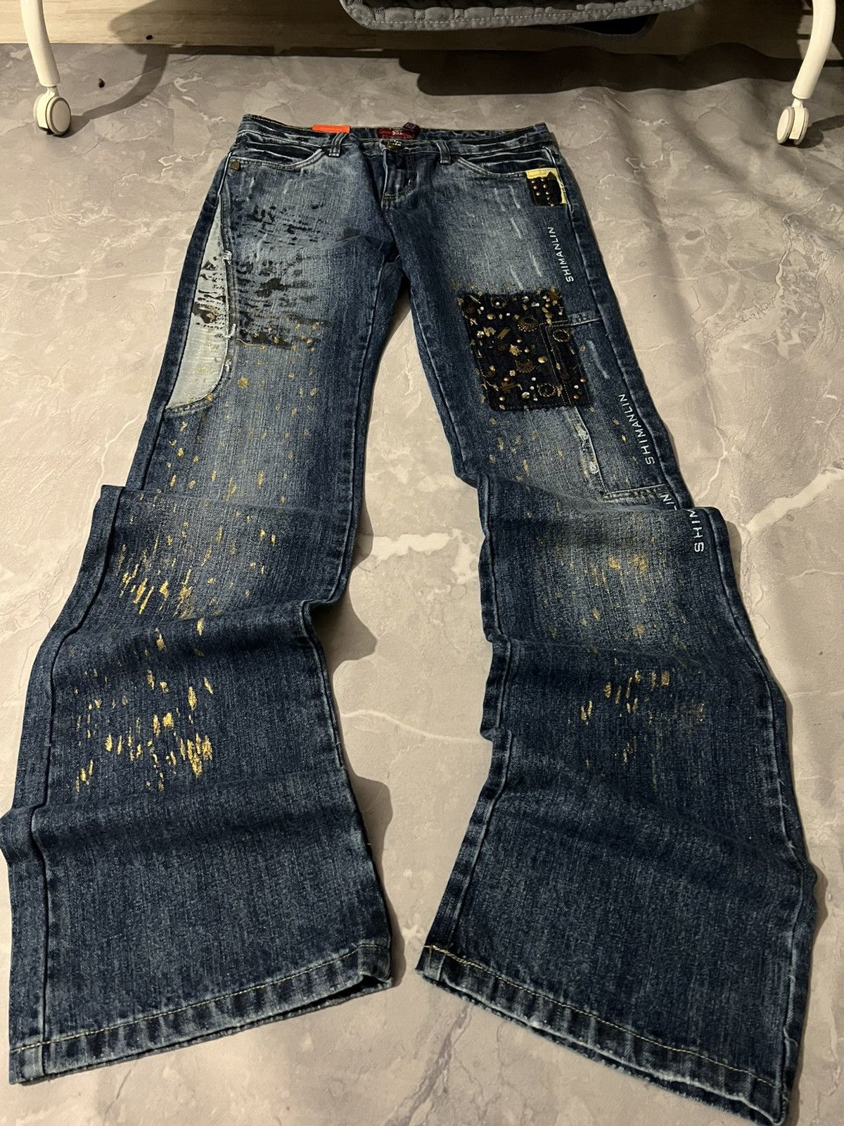 Japanese Brand Archive Flared Designer / Gothic Vibe Avan / Vintage Retro Size US 32 / EU 48 - 2 Thumbnail