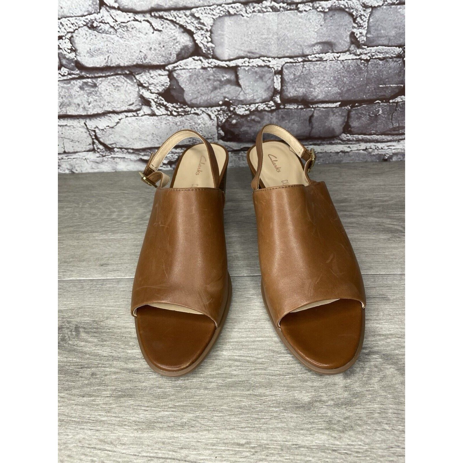 Clarks Clarks Brown Leather Casual Ankle Strap Open Toe Sandals Wom Size US 8.5 / IT 38.5 - 13 Thumbnail