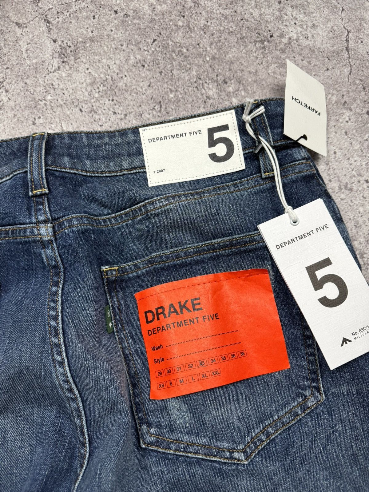 DEPARTMENT5 DEPARTMENT FIVE DRAKE DENIM DISTRESSED Y2K JEANS NEW❗️ Size US 33 - 10 Thumbnail