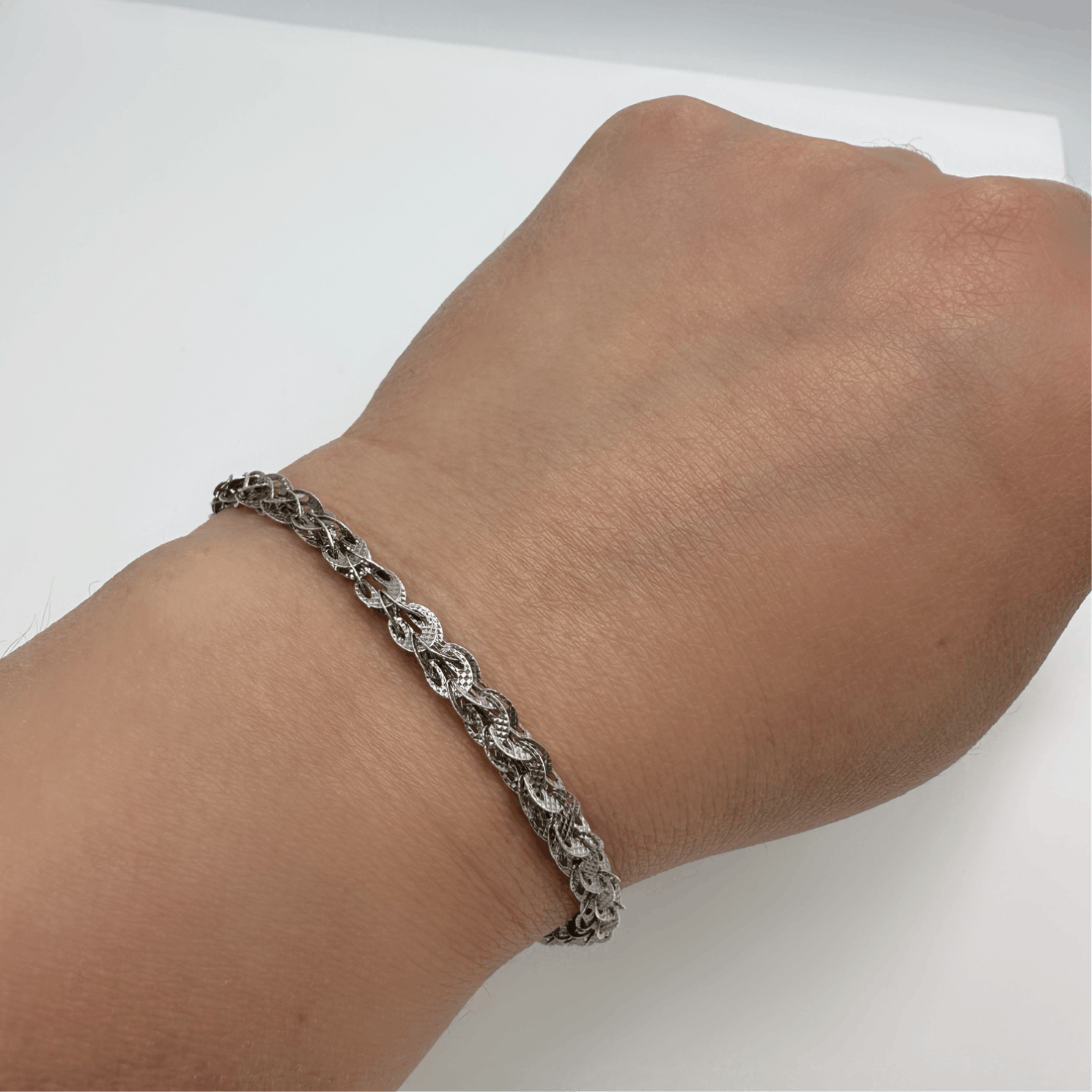 Vintage Vintage 925 Sterling Silver Braided Chain Bracelet – Elegant Size ONE SIZE - 2 Thumbnail