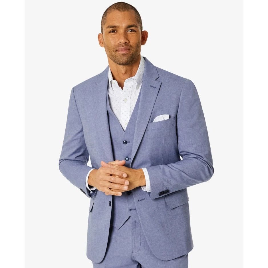 Tommy Hilfiger Tommy Hilfiger Men's Blue Cotton Modern Suit Jacket Size 38L Size 38L - 1 Thumbnail
