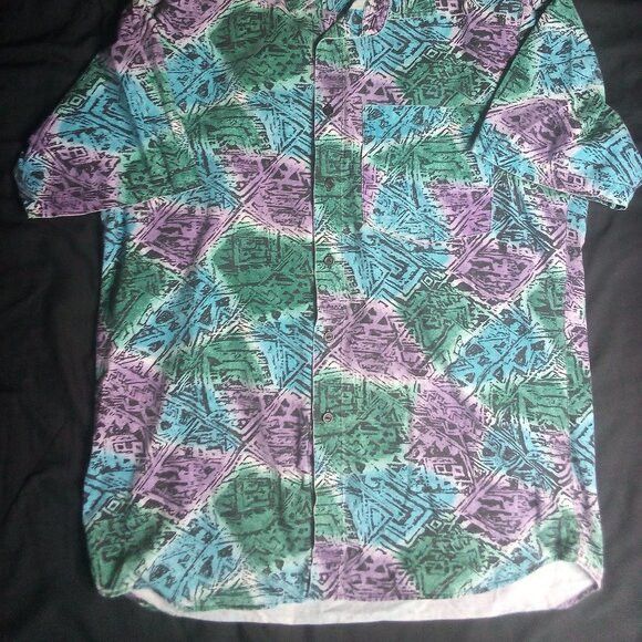 Other Vintage Maui Trading Co. Abstract Geometric Hawaiian Shir Size US XL / EU 56 / 4 - 3 Thumbnail