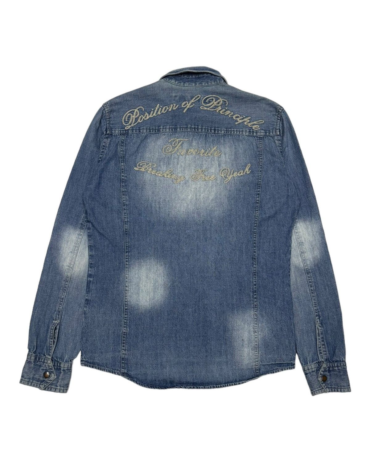If Six Was Nine 🔥SCHLUSSEL BUTTON UP WESTERN DENIM SHIRT Size US S / EU 44-46 / 1 - 2 Thumbnail