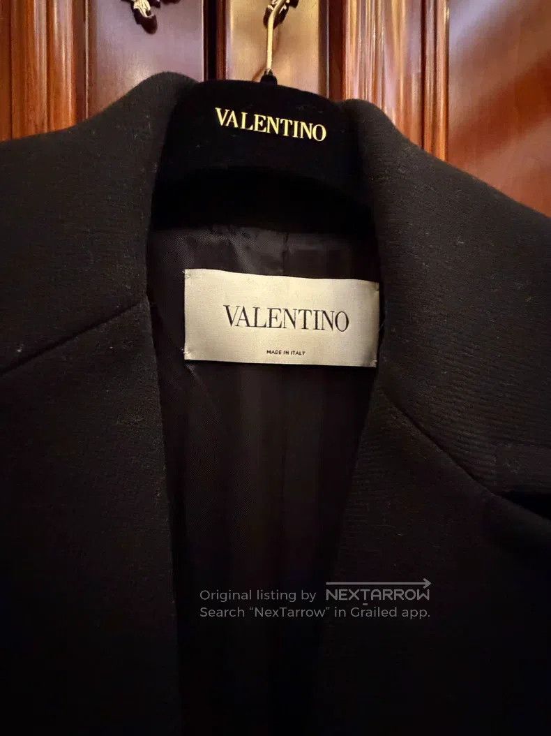 Valentino Valentino Black wool double-breasted coat Size US XXS / EU 40 - 2 Thumbnail