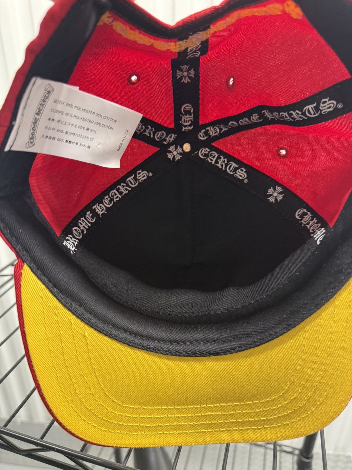 Chrome Hearts Chrome Hearts CH hat red/yellow Size ONE SIZE - 5 Thumbnail