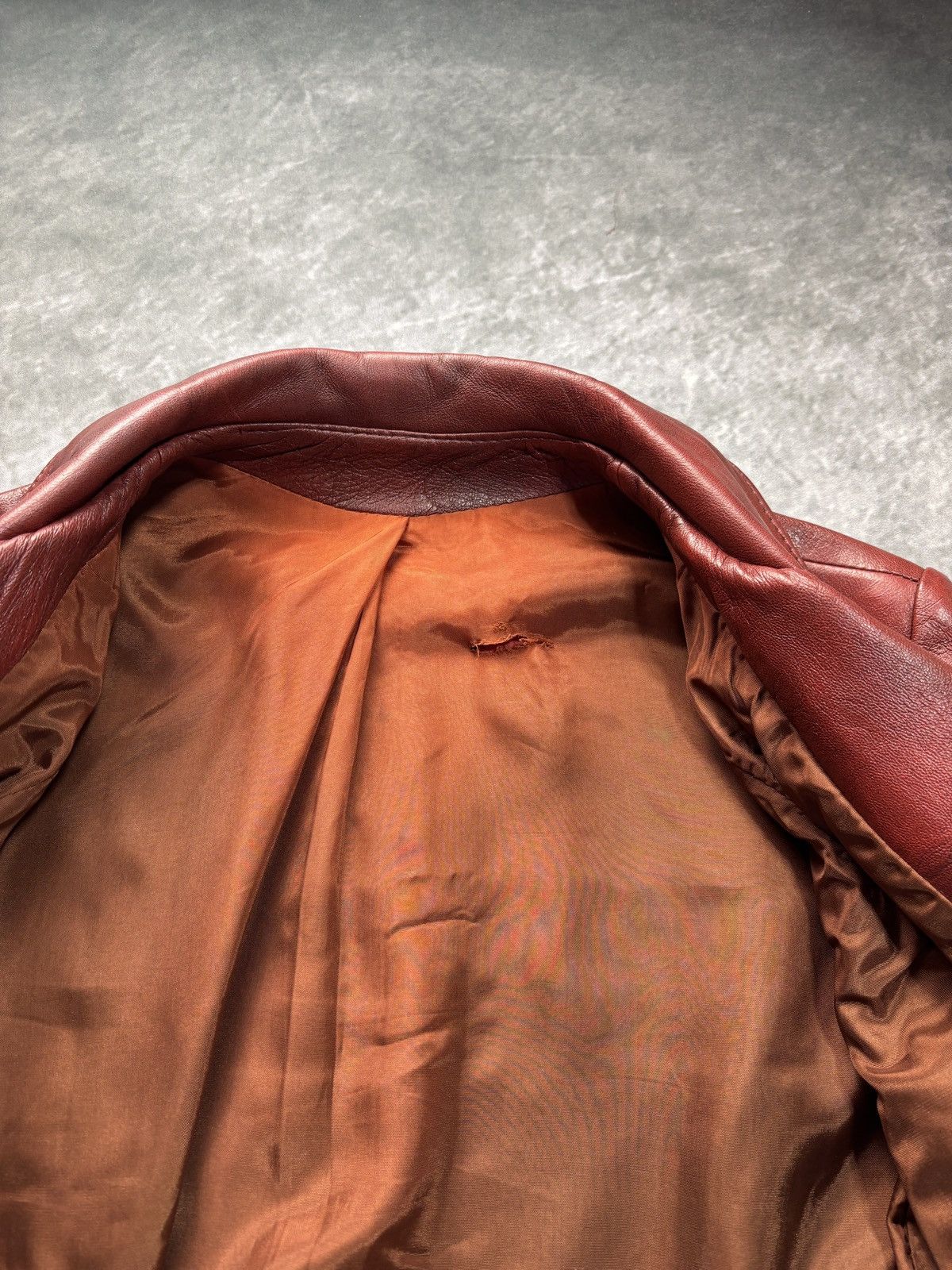 Vintage 70s Vintage Leather Jacket Belted Cropped Red Olympic Womens Size XXL / US 16-18 / IT 52-54 - 19 Thumbnail