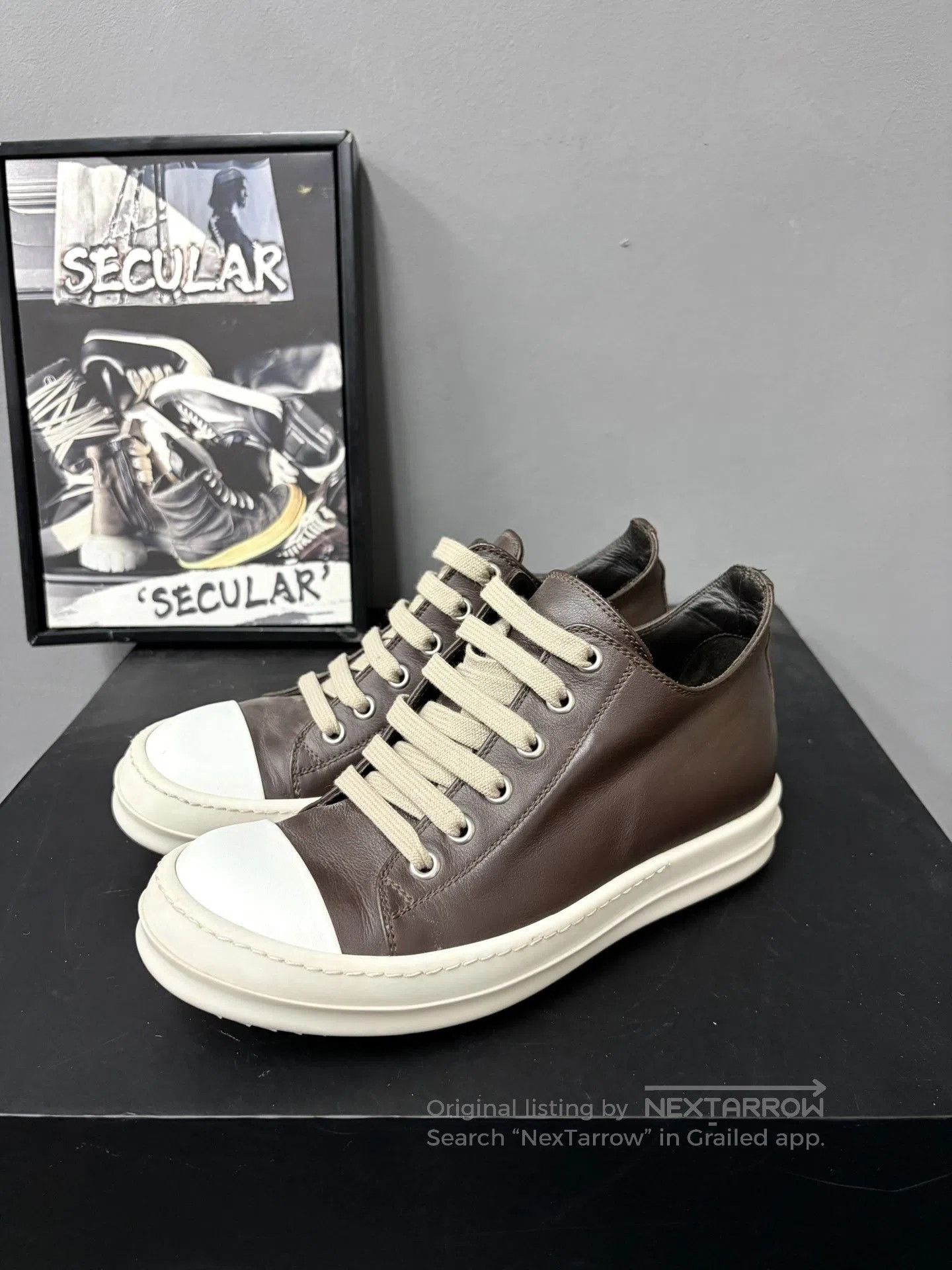 Rick Owens Rick Owens Leather Low. Size US 4 / IT 34 - 1 Thumbnail