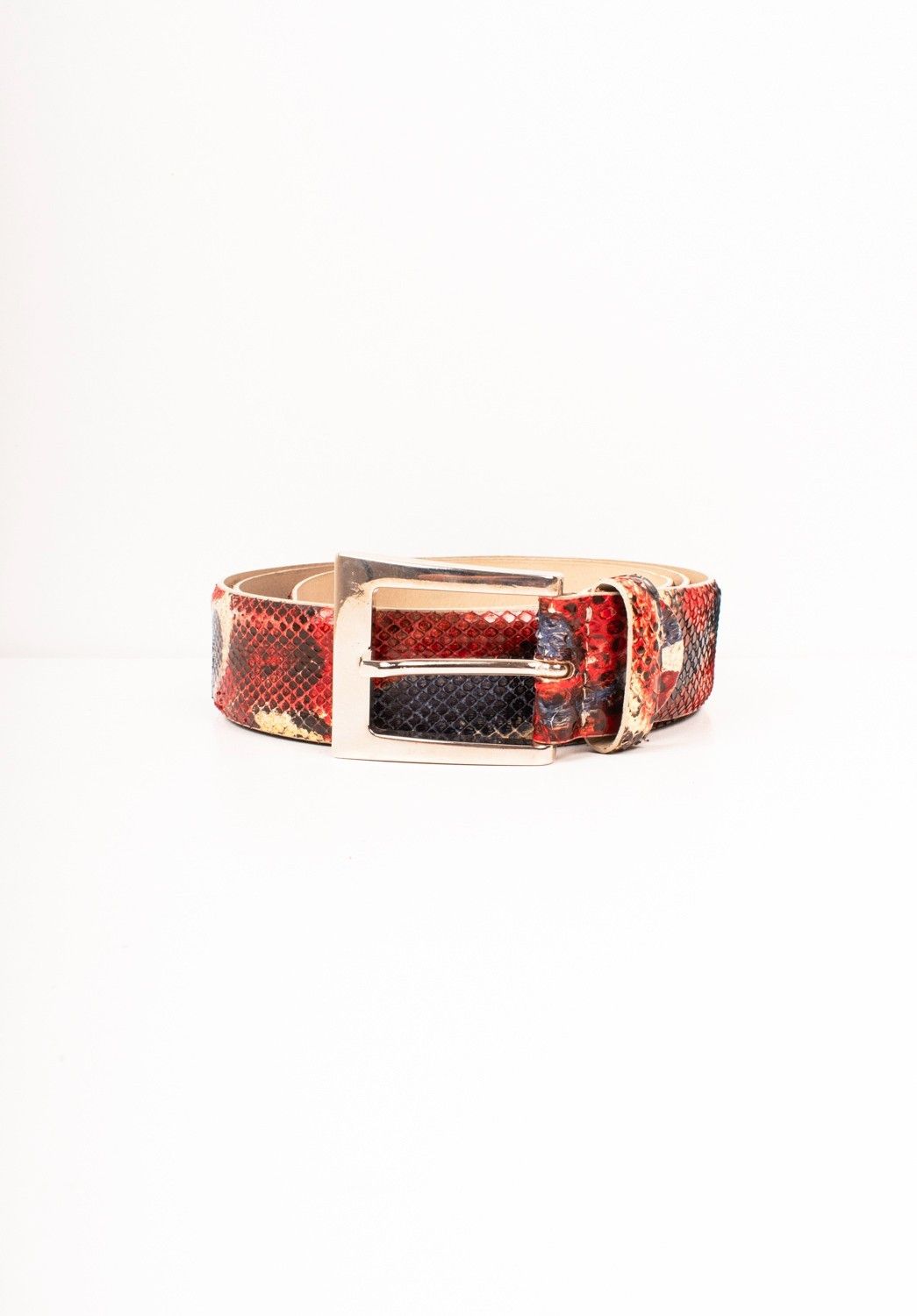 Handmade Handmade Men Python Leather Belt A Mano Size L Size 40 - 1 Thumbnail