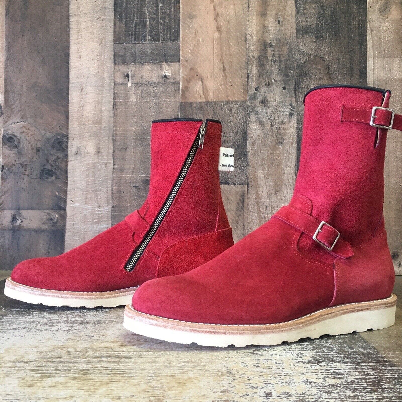 image of Two Thousand Never Patrick Winget Red Engineer Suede Boot 11, Men's