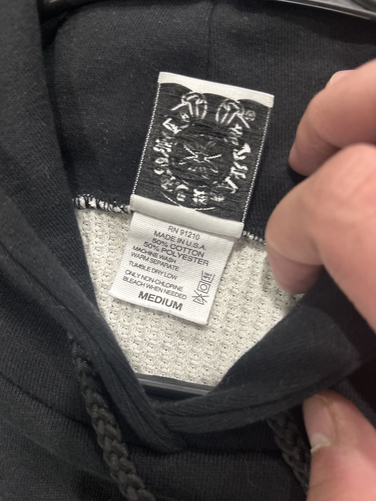 Chrome Hearts Vintage Thermal Floral Horseshoe Hoodie M