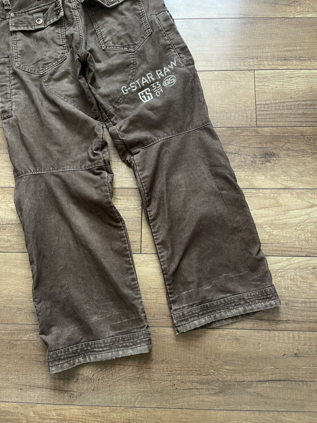 G-Star G Star Raw Vintage Cargo Velvet Pants Big Logo Size US 31 - 4 Thumbnail