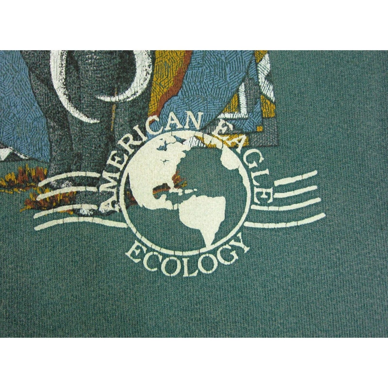 American Eagle Outfitters VINTAGE American Eagle Sweatshirt Mens Large Green Africa World Preserve USA 90s Sweatshirt Mens L Green Africa World Preserve USA 90s Size US L / EU 52-54 / 3 - 5 Thumbnail