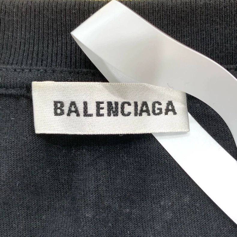 Balenciaga Balenciaga Round neck black cotton short sleeve tee with r Size S / US 4 / IT 40 - 5 Thumbnail
