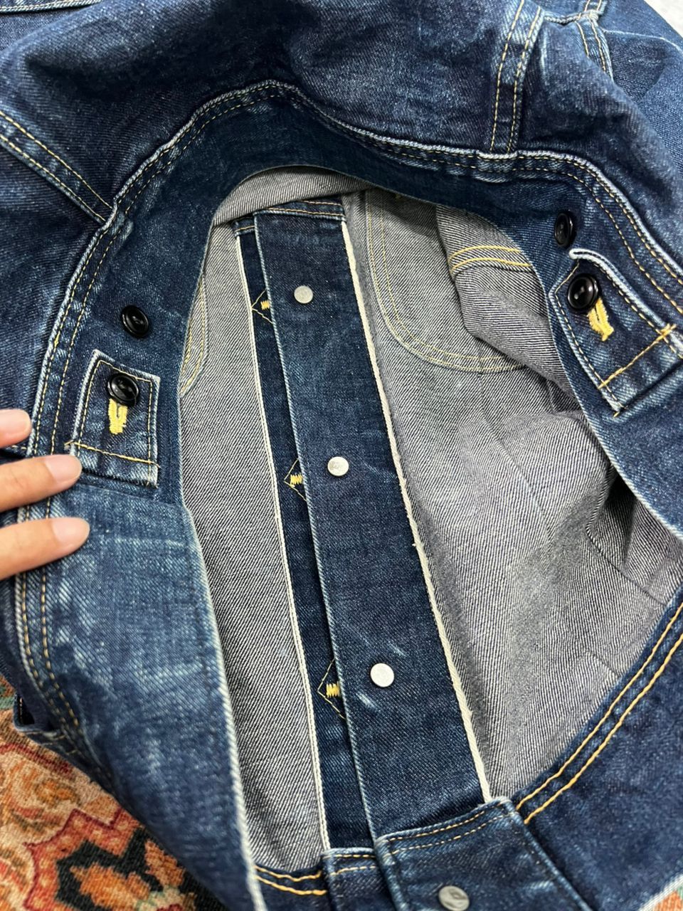 Lee Sugar Cane Lee Rider 101-J Selvedge Men's Denim Trucker Size US M / EU 48-50 / 2 - 12 Thumbnail