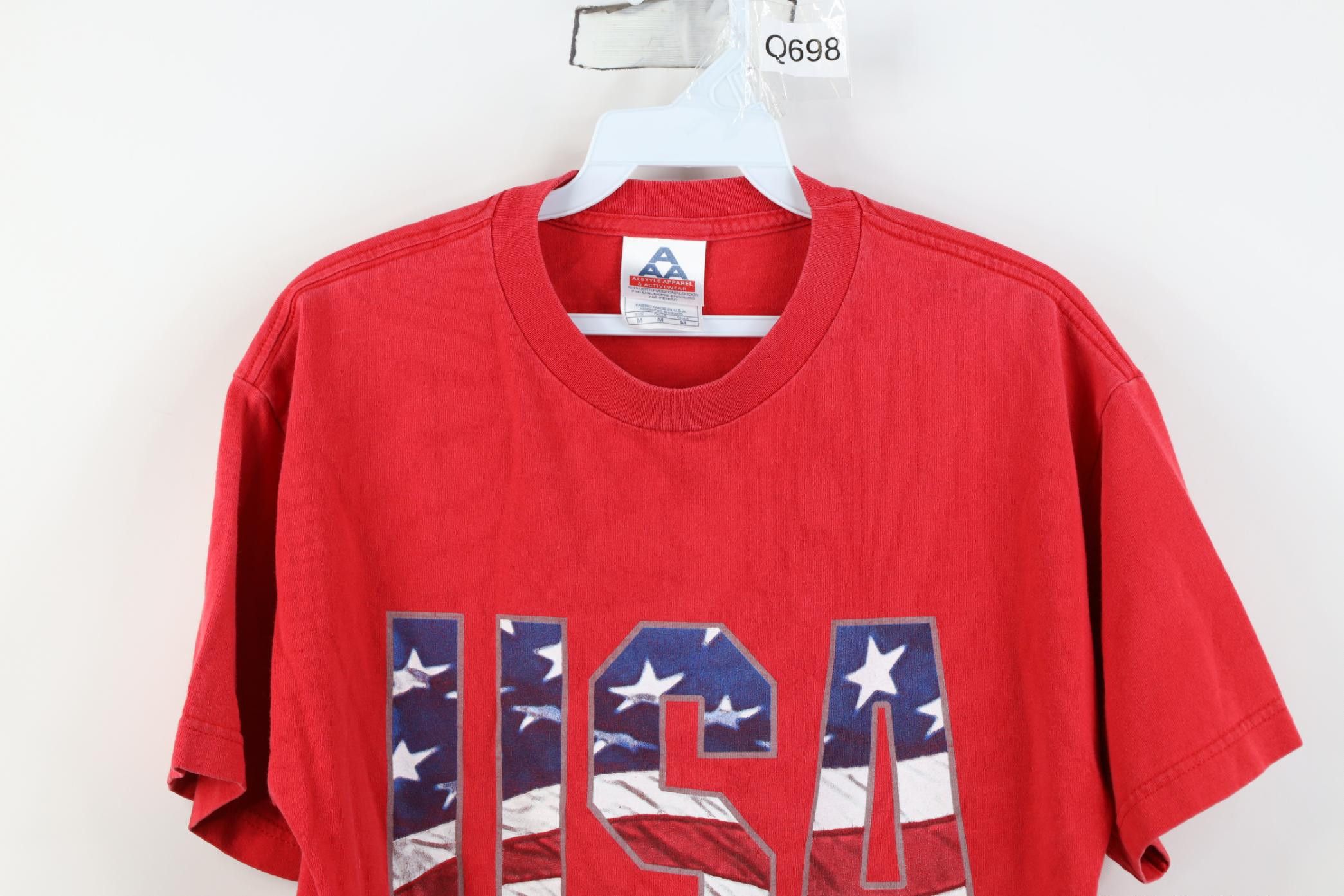 Vintage Vintage 90s Y2K Freedom Flag Tradition T-Shirt Red Cotton Size US M / EU 48-50 / 2 - 2 Thumbnail