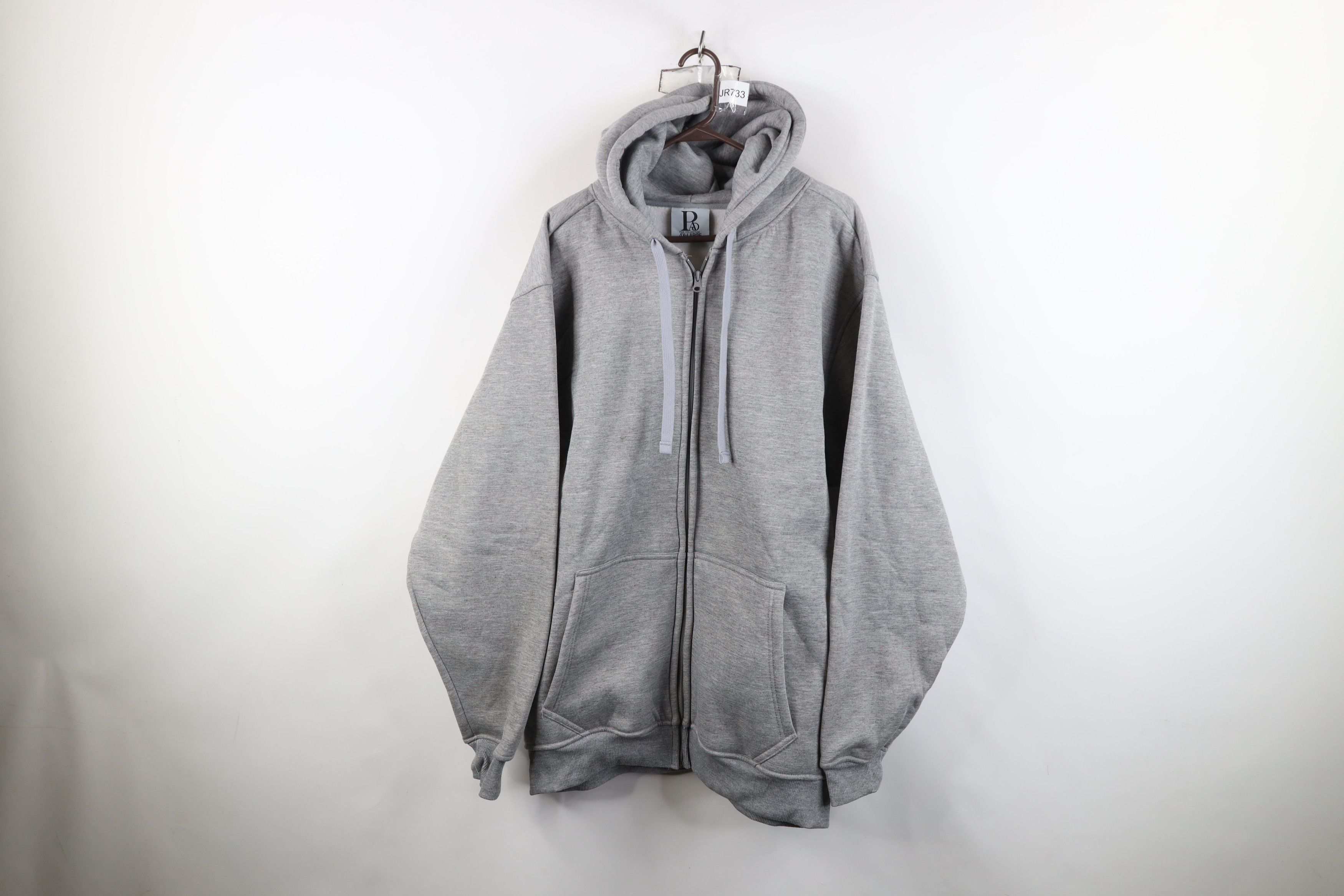 Vintage Vintage 90s Y2K Streetwear Heavyweight Full Zip Hoodie Gray Size US XXL / EU 58 / 5 - 1 Thumbnail