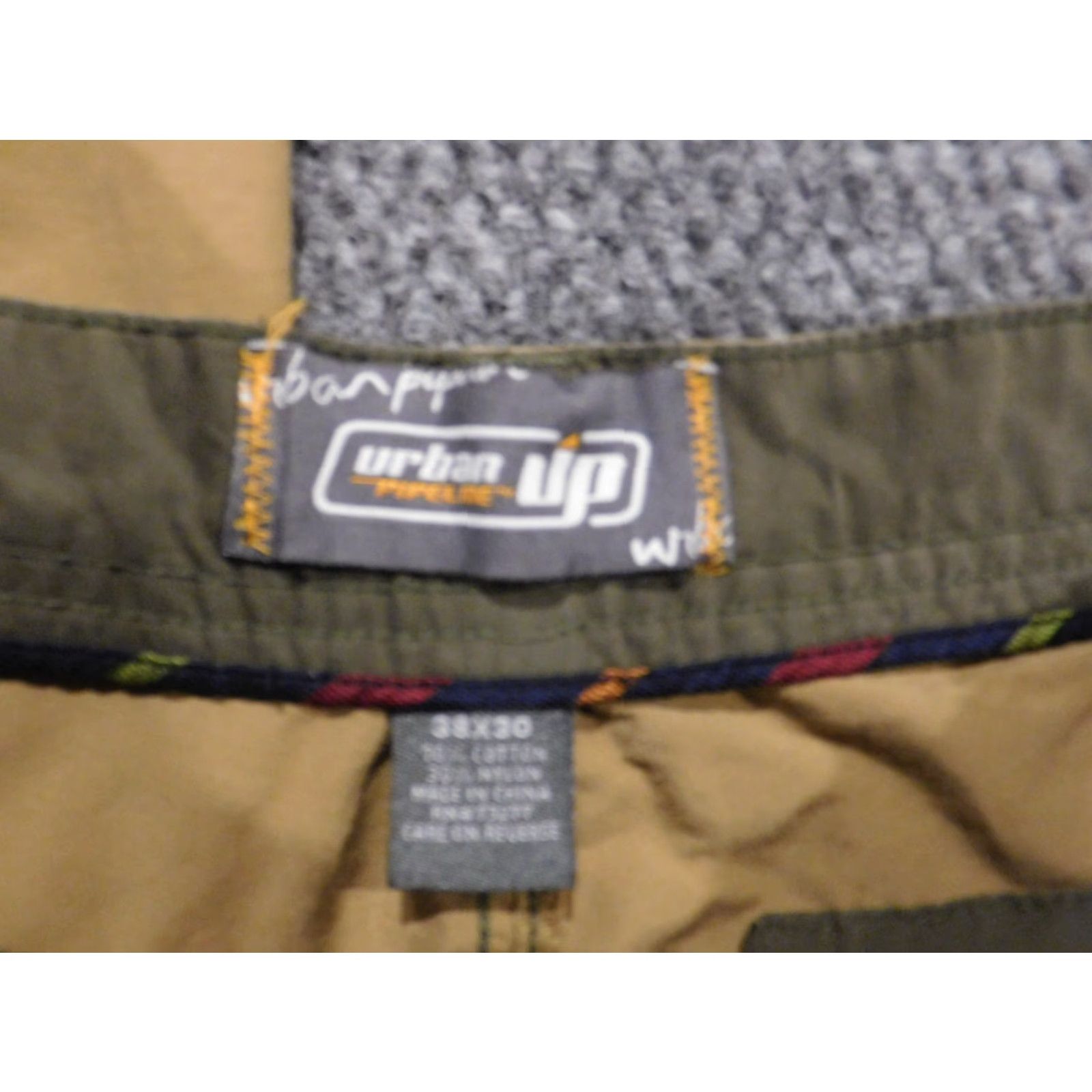 Vintage Urban Pipeline Mens Pants 36x28 Beige Straight Cargo Chino Pockets Zip Flat Front Regular Inseam 28 Vintage: No Size US 36 / EU 52 - 4 Thumbnail