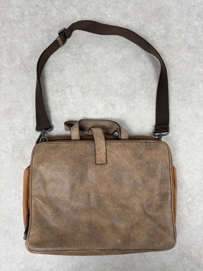 Emporio Armani Emporio Armani Grey Leather Shoulder Bag Size ONE SIZE - 6 Thumbnail