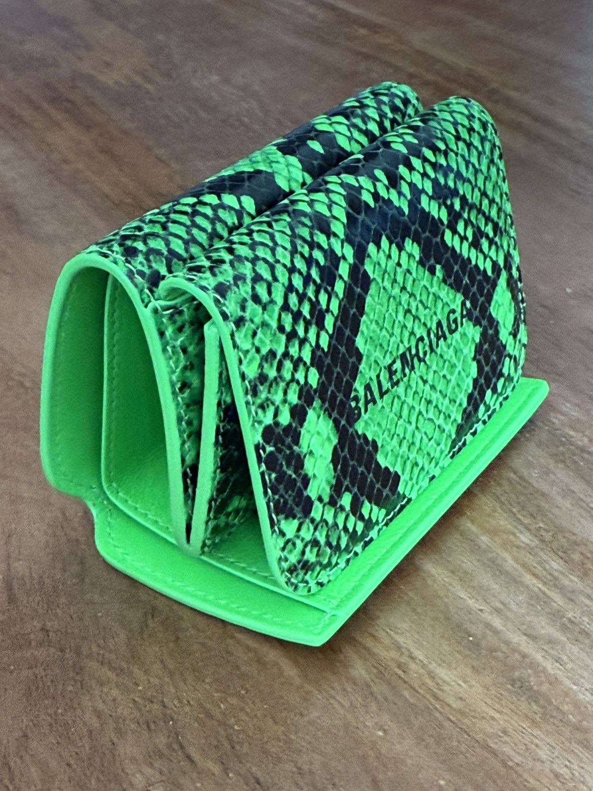Balenciaga Balenciaga Python Printed Calf Leather Mini Wallet Size ONE SIZE - 7 Thumbnail