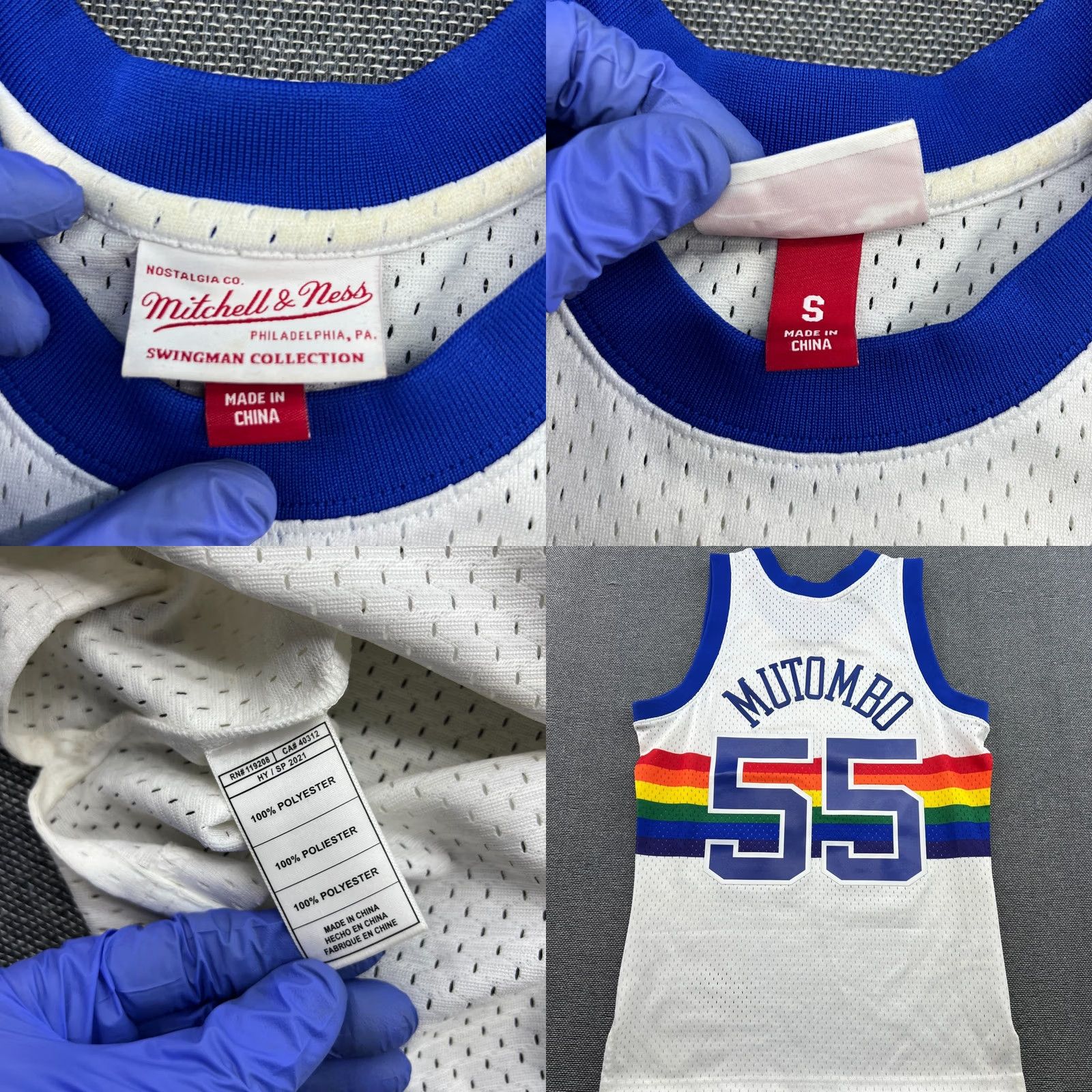 Mitchell & Ness Mitchell & Ness Denver Nuggets Jersey Mens Sz S 1991-92 Dikembe Mutombo Swingman Basketball Size US S / EU 44-46 / 1 - 8 Thumbnail