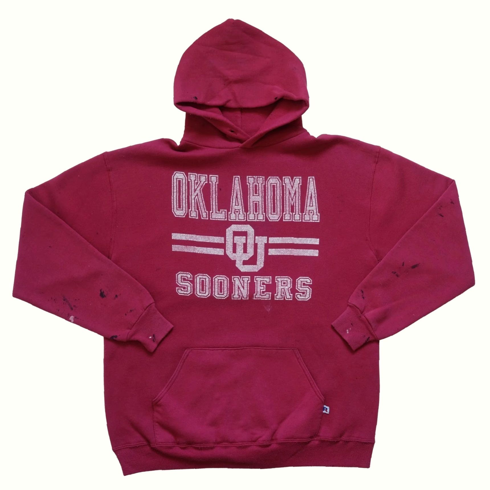 Russell Athletic VINTAGE Russell Athletic Sweatshirt Hoodie XL Red USA Made 80s Sooner OU Oklahoma Football Graphic Print Mens Size US XL / EU 56 / 4 - 2 Thumbnail