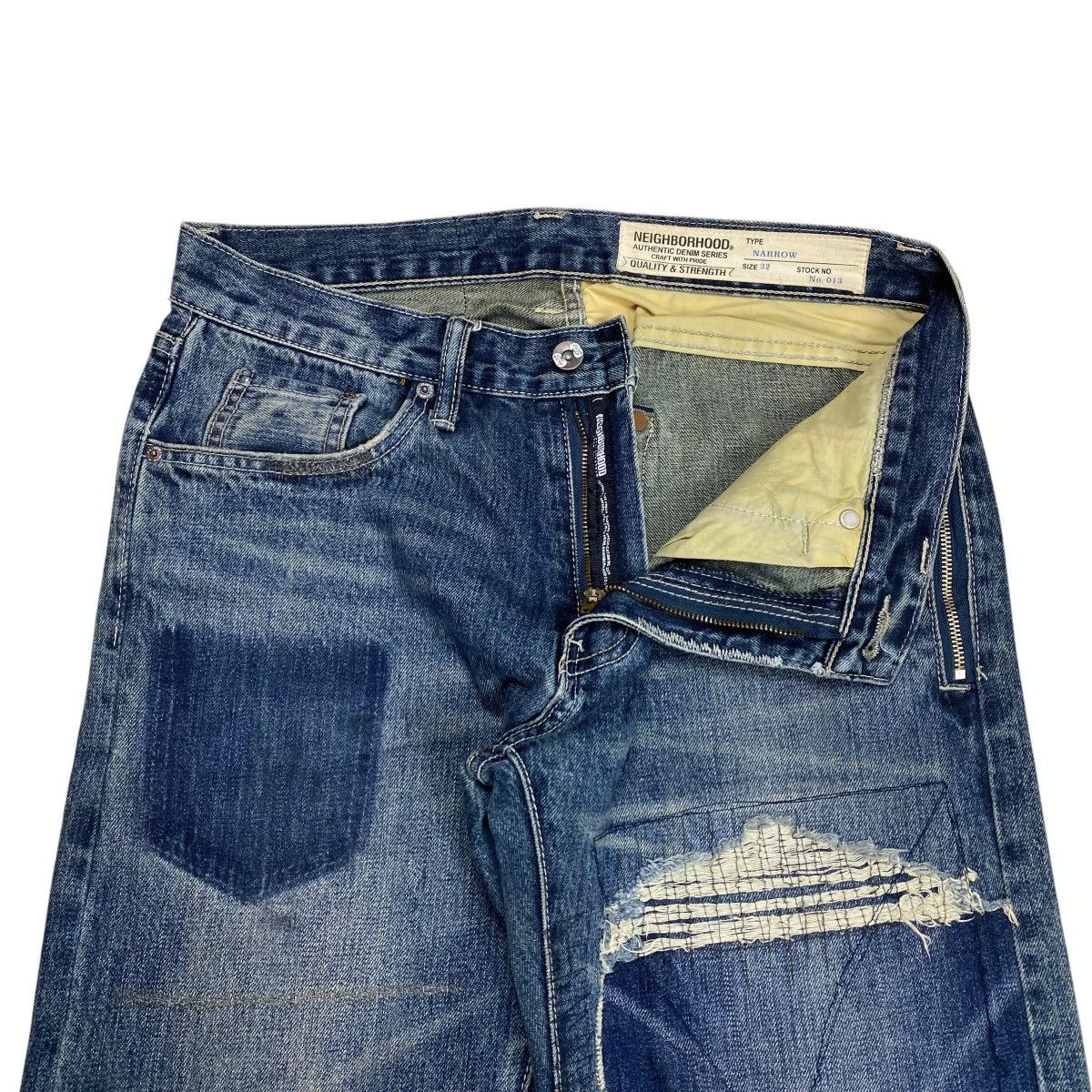 Neighborhood Neighborhood Anthony Savage Narrow Distressed Denim Pants Size US 32 / EU 48 - 3 Thumbnail