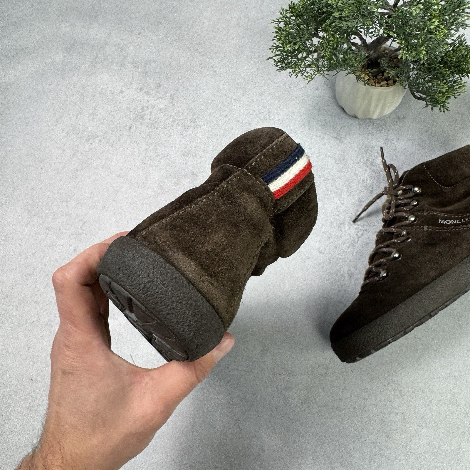 Moncler Moncler Men Brown Hi Top Suede Boot Size 42 US 9 Size US 9 / EU 42 - 8 Thumbnail