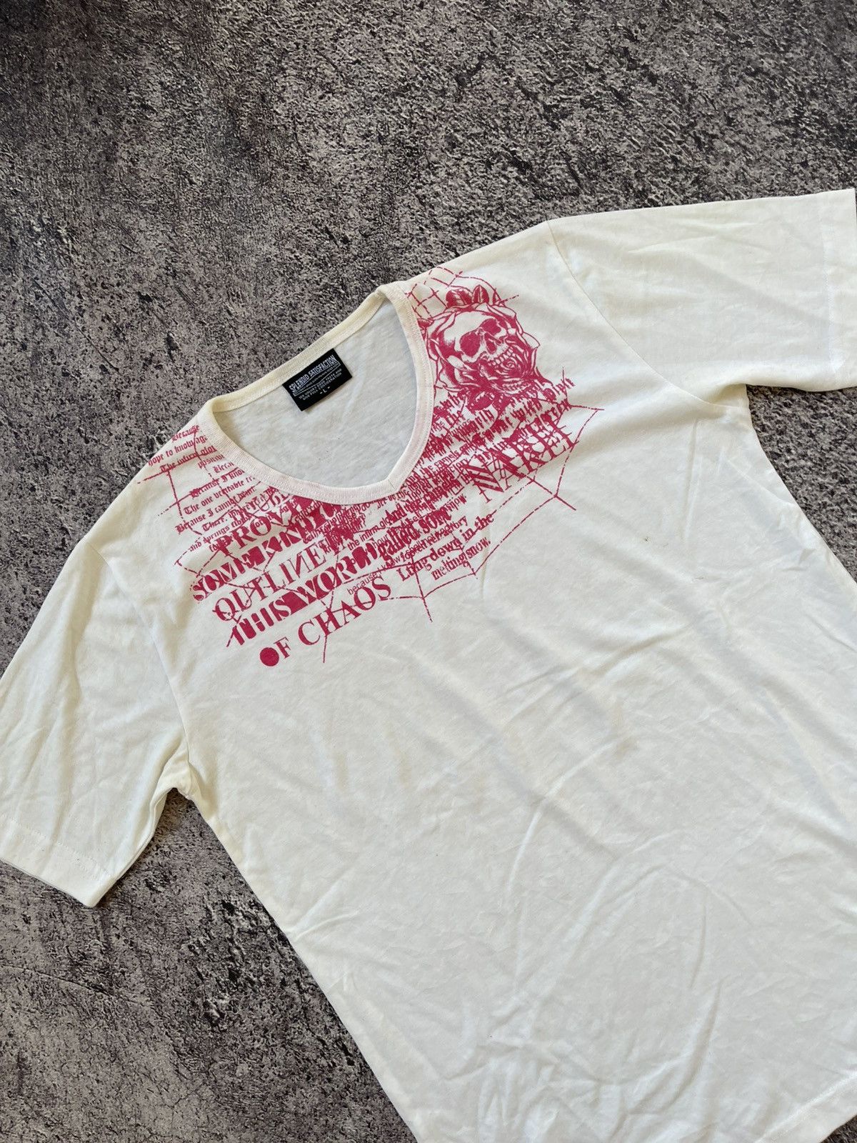 Japanese Brand Y2K Splendid satisfaction skull punk style tshirt Size US L / EU 52-54 / 3 - 3 Thumbnail