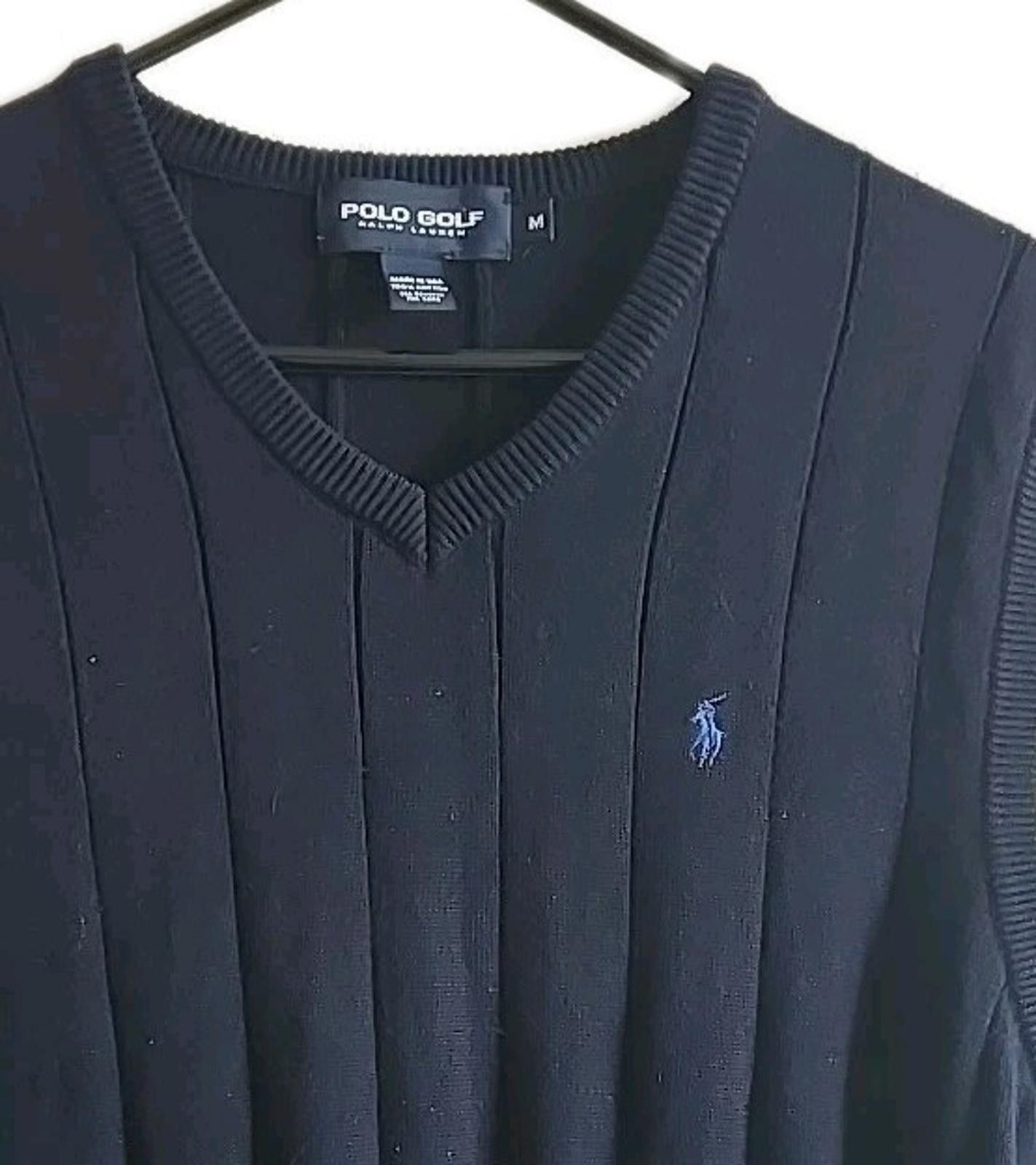 Polo Ralph Lauren Vtg Polo Golf Ralph Lauren Sweater Vest Mens M Blue USA Made Size US M / EU 48-50 / 2 - 5 Thumbnail
