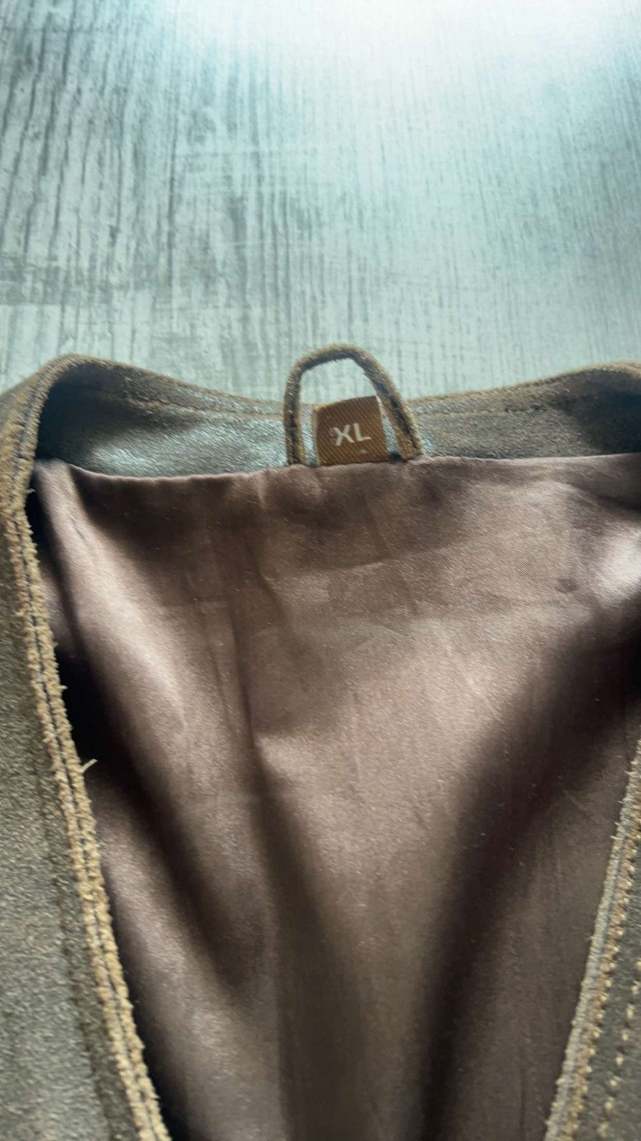 Vintage Vintage 70s brown leather waistcoat Size US XL / EU 56 / 4 - 5 Thumbnail